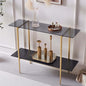 LumFurn Glass Console Table for Living Room, Foyer & Entrance, 2-Tiers by LumFurn