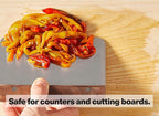 Misen Stainless Steel Bench Scraper - Versatile Food Scraper with Walnut Handle - Ideal for Kitchen, Pastry & Dough - Durable Cutting Board Scraper Tool - Effortless Transfer into Pots & Pans - Green
