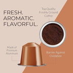Camilla’s Heritage - Intensity 8 Hazelnut Flavored Espresso Coffee, Gourmet Espresso Cups, 60 Coffee Pods