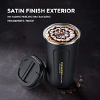 12OZ Vacuum Travel Mug for Ice Drinks/Hot Beverage, Double Walled Stainless Steel Insulated Coffee Tumbler Cup, Thermal Coffee Mug