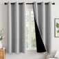 MIULEE Light Grey 100% Blackout Curtains by MIULEE