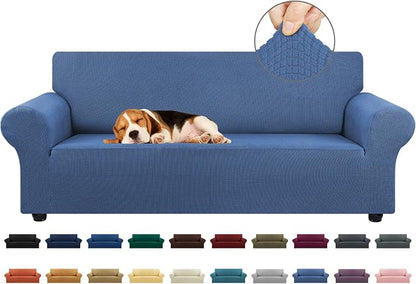 Stretch Couch Covers for Sofa, 3 Cushion Couch Slipcover, Riverside | 1-Piece by KEKUOU
