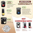4 Pack Reusable K Cups Coffee Pods for Keurig 1.0: Stainless Steel Refillable K Cups - Reusable Coffee Filters for Keurig Coffee Machine, BPA-Free, SUS 304‌, Scoop, Heat Resistant Handles