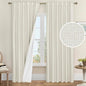 Linen Blackout Curtains for Bedroom 90 Inch by LAMIT