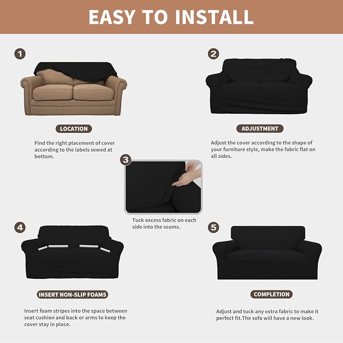 Easy-Going 100% Waterproof Couch Cover, 3 Cushion Oversized Sofa Cover | - Image 5