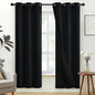 SimpleHome Black 100% Blackout Curtains Room Darkening Living Room 72 Inch | by SimpleHome