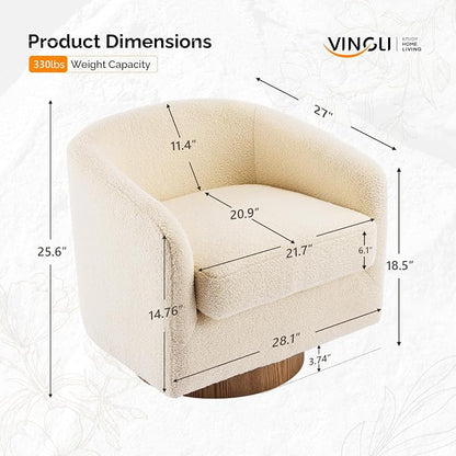 VINGLI 360°Swivel Accent Chairs Set of 2 - Image 2