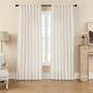 Joydeco Linen Curtains 2 Panel Set, Ivory on Linen Curtains 96 Inch Long by JOYDECO