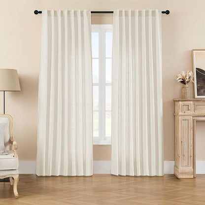 Joydeco Linen Curtains 2 Panel Set by JOYDECO