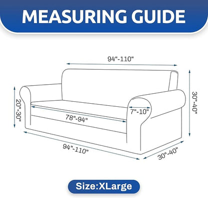 Stretch Oversized Couch Covers for Sofa Slipcover, Classic Blue | 1-Piece - Image 4