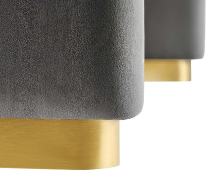 Modway EEI-6735-BRA-STG Koda Performance Velvet Waterfall Ottoman, Brass Storm - Image 7