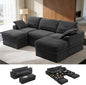 Upgrade Boneless Couch with Storage, Extra Deep&High Seat Modular Sectional by Unknown