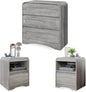 3 Piece Bedroom Set, Dresser and Nightstand Sets by SOLACEFURNITURE