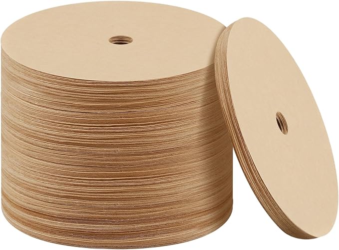 200 Count Percolator Coffee Filters, 3.75 Inch Natural Unbleached Disposable Coffee Filter Disc Coffee Filters for Camping Coffee Pot Home Office Use