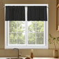 SpaceDresser Basic Rod Pocket Sheer Voile Window Curtain Panels Black 1 Pair 2 by SpaceDresser