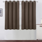 Chocolate Brown Thermal Blackout Curtains/52 x 54 Inch/Set of 2 Panels Room by Lemomo