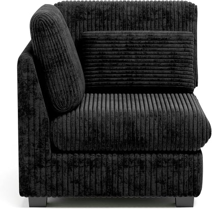 CHIC HOUSE Module for Modular Oversized Couch, Corduroy Customizable Chaise - Image 9