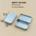 Small Metal Box With Lid-Cookie Tins Metal Tins With Lids Lens Wipes Storage Container Mini Portable Box,Empty Hinged Tin,For Organize Mint Candy Jar,Sewing Tools,DIY Gift Boxes(6 Pcs Silvery)
