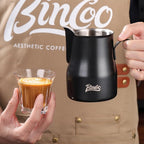 Milk Frothing Cup 450ML - Espresso Steaming Pitcher with Large Handle and Spout,Cappuccino Latte Art Cup for Barista and Home Cafe