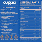 Cuppa French VanillaHealthy Mushroom Instant Coffee with Lion's Mane & Ashwagandha for All Day Energy & Focus - No Crash or Jitters - Nootropics for Brain Health, Gut Health, Immunity, Stress, Memory + Mood - 60 Servings