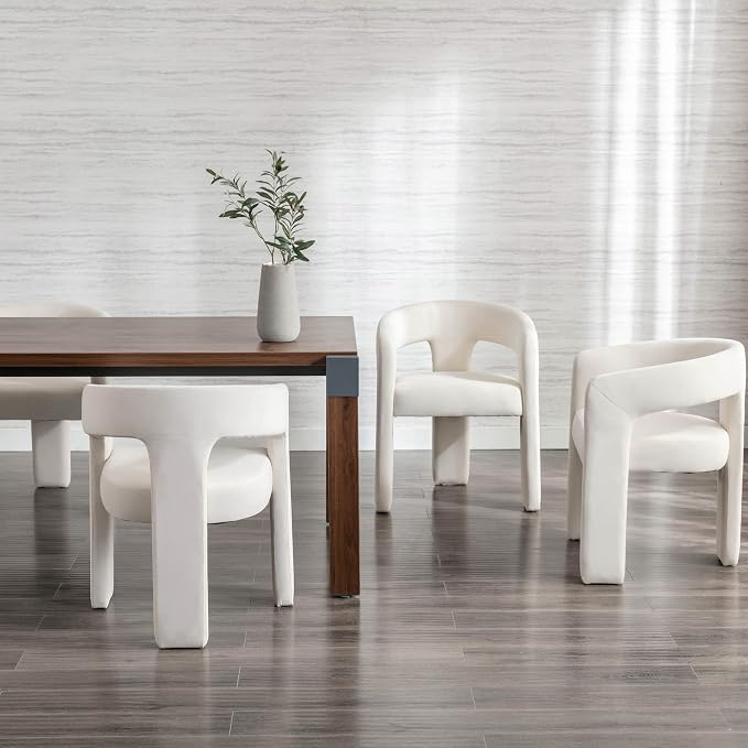 BESTANO Modern Velvet Fabric Upholstered Dining Chairs - Image 4