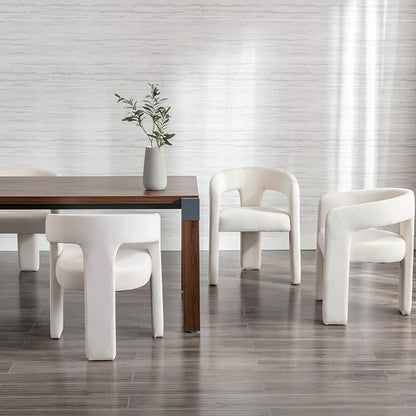 BESTANO Modern Velvet Fabric Upholstered Dining Chairs - Image 4