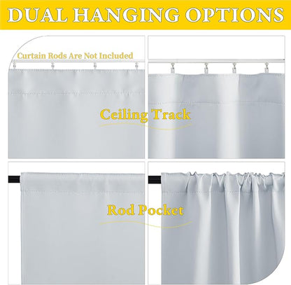 NICETOWN 1 Panel Room Darkening French Door Curtain, Thermal Insulated Front - Image 3