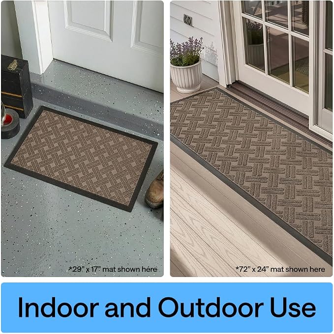 GORILLA GRIP 100% Waterproof All-Season WeatherMAX Doormat 35x23, US Designed - Image 10