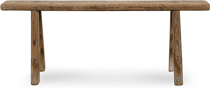 Artissance Handmade Wooden Entryway Bench, Vintage Noodle Bench by Unknown