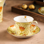 ACMLIFE Tea Set for Adults- Fine China Tea Set for 6, 21-Piece Vintage British Coffee Set English Porcelain Tea Pot Sets for Adult Tea Party for Women Gift (Tulip Yellow, Extra Large 21)