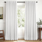 Topfinel Snow White 100% Blackout Linen Curtains by Topfinel