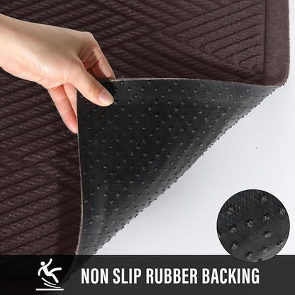 Sturdy Front Door Mat, Absorbent Muddy Dirt Resist Welcome Door Mats Outdoor - Image 4