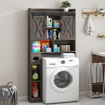 Vabches Over The Toilet Storage Cabinet, Farmhouse Storage Cabinet Over Toilet - Image 5