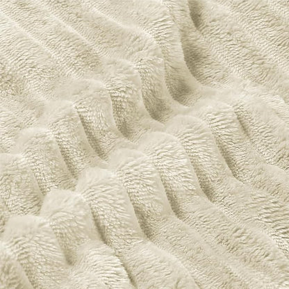 BEDELITE 3D Ribbed Jacquard Beige King Size Blankets - Image 3