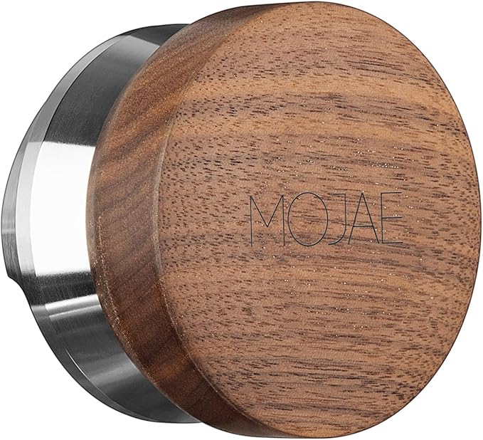 MOJAE 51mm Espresso Distributor, Espresso Distribution Tool, Coffee Distributor Adjustable Depth Espresso Leveler with Walnut Wood Handle, Fits for 51mm Portafilter