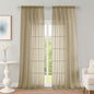 Extra Long Taupe Sheer Curtains 96 Inches Long 2 Panels Set, Soft Lightweight by OWENIE