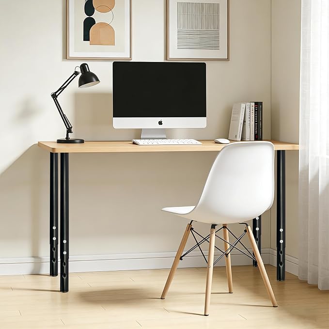 QLLY 24-40 inch Adjustable Metal Table Legs, Heavy Duty DIY Desk Legs - Image 6
