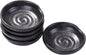 3.1 Inch Porcelain Side Dish Bowl Seasoning Dishes Soy Sauce Dishes Dipping Sauce Bowls-Set of 5,Soy Sauce Dish with Mouth (Black)