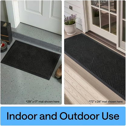 GORILLA GRIP 100% Waterproof All-Season WeatherMAX Doormat US Designed Natural - Image 9
