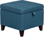 Adeco Square Fabric Storage Ottoman by Adeco