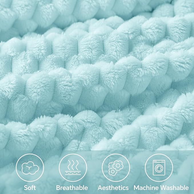 BEDELITE Cloud Blue Throw Blanket - Image 3