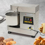 Commercial Food Mixer 750w,Stainless Steel Dual Rotating Dough Kneading Machine,10.5QT Heavy-duty Dough Mixer with Food-Grade Bowl Security Shield Timer for Bakery Restaurant Home