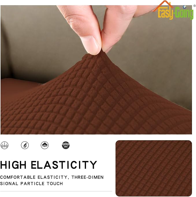 Easy-Going Stretch 1 Piece Loveseat Couch Cushion Cover - Image 3