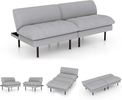 Ribilake 70" Futon Sofa Bed, 4 in 1 Multi-Function Couch Sleeper - Image 4