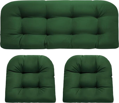 DANGHOOGY Wicker Chair Cushions, Waterproof Outdoor Loveseat Cushions by DANGHOOGYFurnitureCushions
