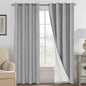 H.VERSAILTEX Linen Blackout Curtains 84 Inches Long, 100% Absolutely Blackout by HVERSAILTEX