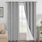H.VERSAILTEX Linen Blackout Curtains 96 Inches Long, 100% Absolutely Blackout by HVERSAILTEX