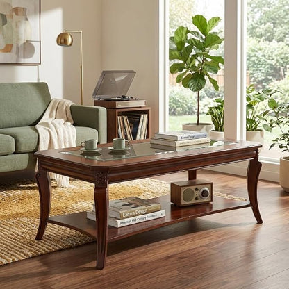 Rectangle Coffee Table for Living Room, Solid Wood Coffee Table - Image 3