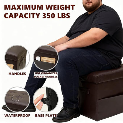 ALASDO Storage Ottoman Footrest Stool Small Ottoman - Image 6