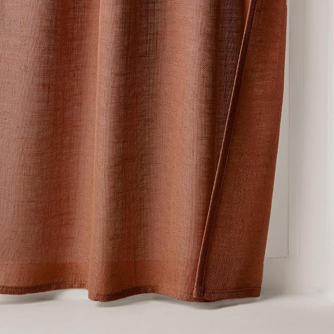 MIULEE Burnt Orange Fall Kitchen Curtain 36 Inch Length 2 Panels Farmhouse | - Image 7